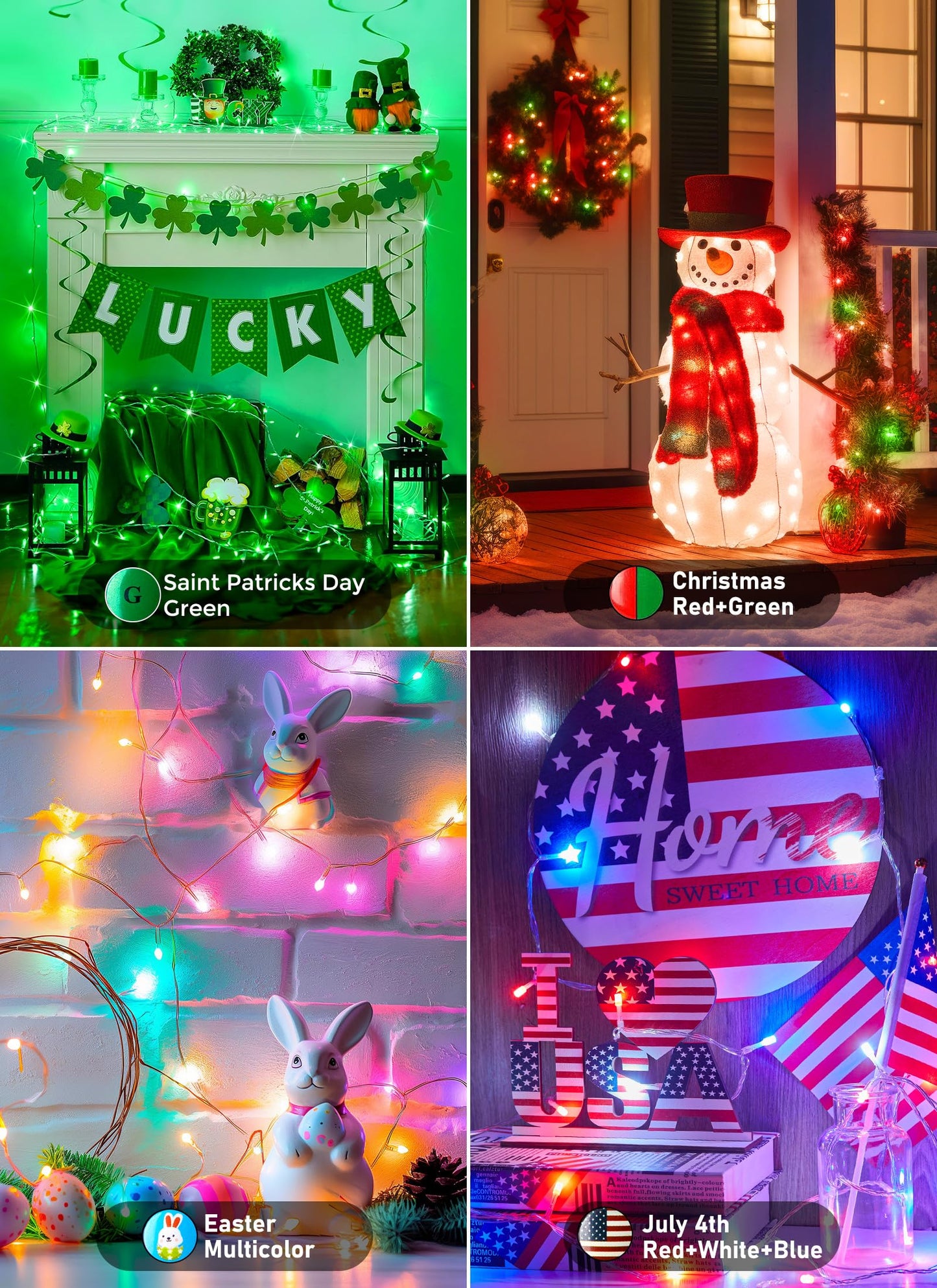 Minetom Color Changing String Lights - 66FT, 200 LED, 12 Lighting Modes, Remote Control, Twinkle Fairy Lights for Indoor Use