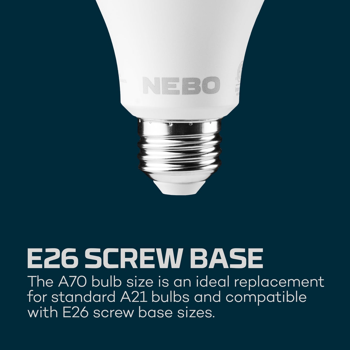 NEBO BLACKOUT BACKUP Emergency Bulb - 850 Lumens, 4 Light Modes, E26 Screw Base, White