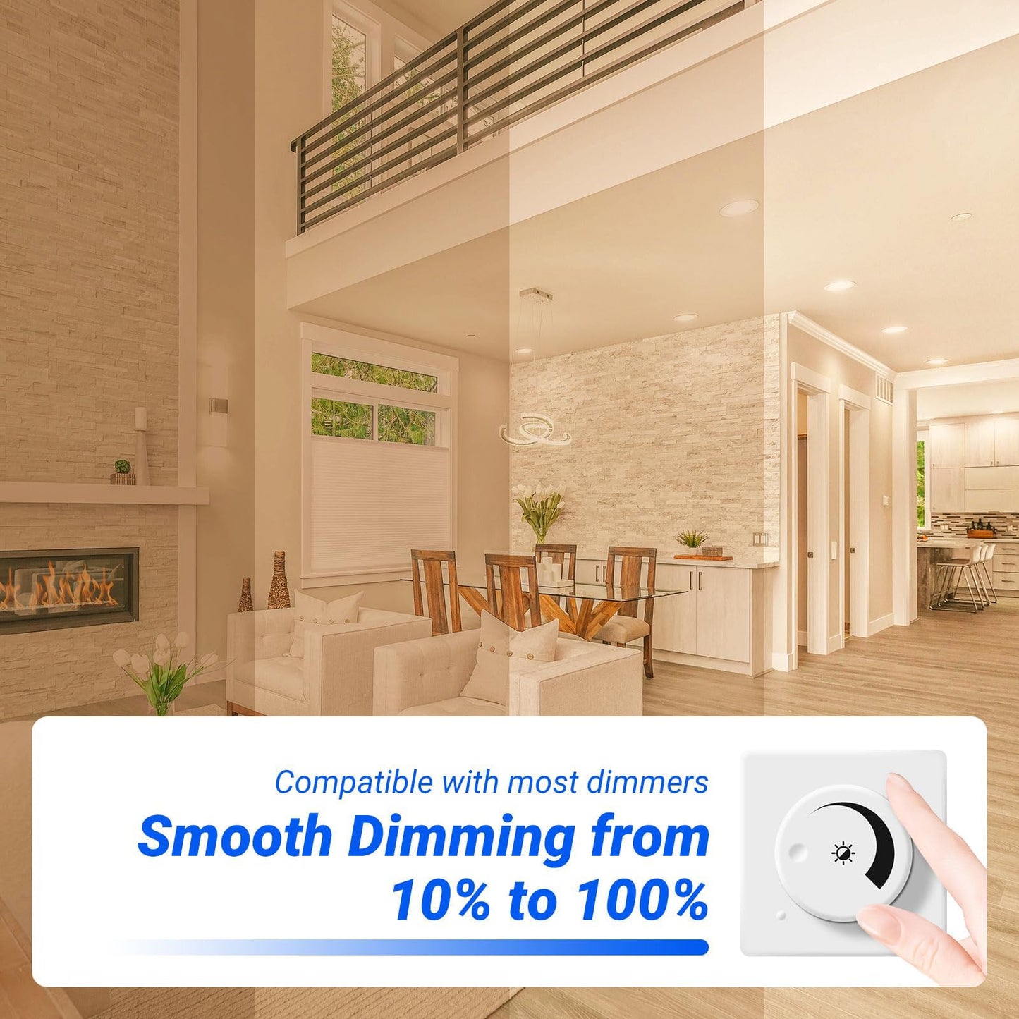 Sparkling Wonderful GU10 LED Bulbs, Dimmable 7W, 3000K Warm White, 10 Pack, Model DB0598-GU10-7W-3000K