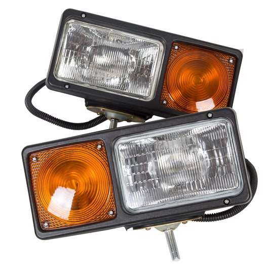 HECASA Universal Trunk Snowplow Lights - Clear Lens & Black Housing Replacement, Model CB-635